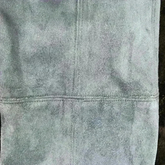 MaxMara Leisure Ebe faux suede slim pant trouser new blue size small - Picture 3 of 7